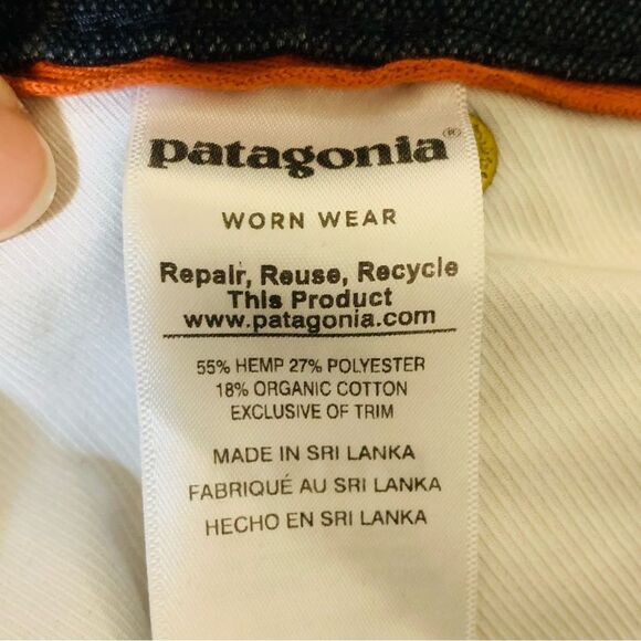 Patagonia womens dark charcoal grey hemp blend denim jeans size 16 - Picture 3 of 9